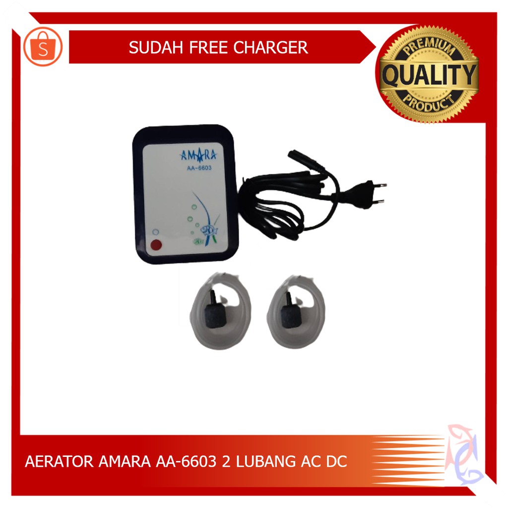 AERATOR AC/DC AMARA AA-6603 AERATOR 2 LUBANG ACDC AERATOR MANCING AERATOR EMERGENCY AERATOR PORTABLE