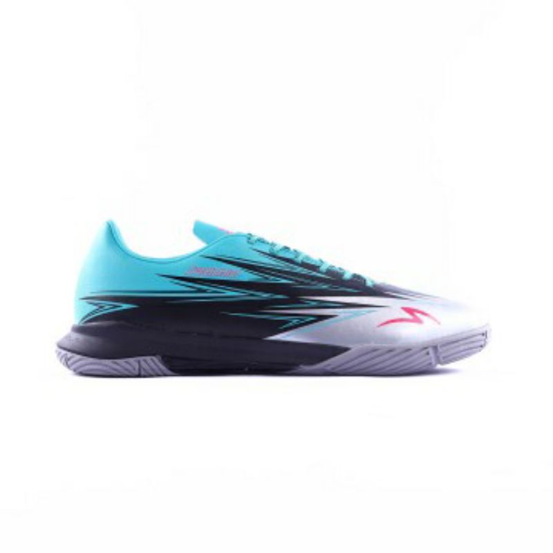 SEPATU FUTSAL SPECS LIGHTSPEED 3 IN- SILVER/BLACK/AQUA (PRODUK 100℅ ORIGINAL )