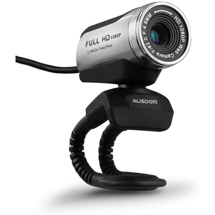 Webcam ausdom wired usb 2.0 12mp 1080p Full HD 30fps with microphone aw615 - camera Pc cpu laptop FHD mic 30 fps aw-615