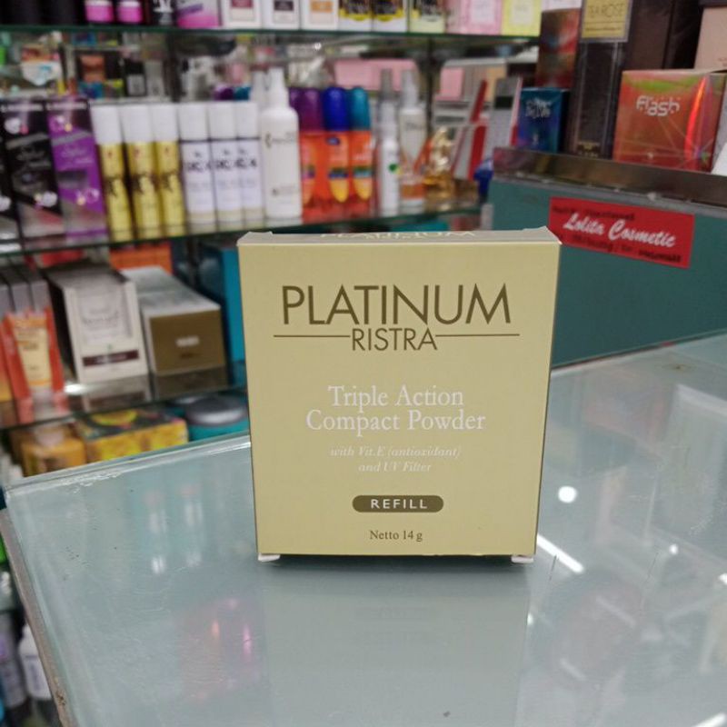 RISTRA PLATINUM REFILL TRIPLE ACTION COMPACT POWDER 02 SOFT HONEY BEIGE