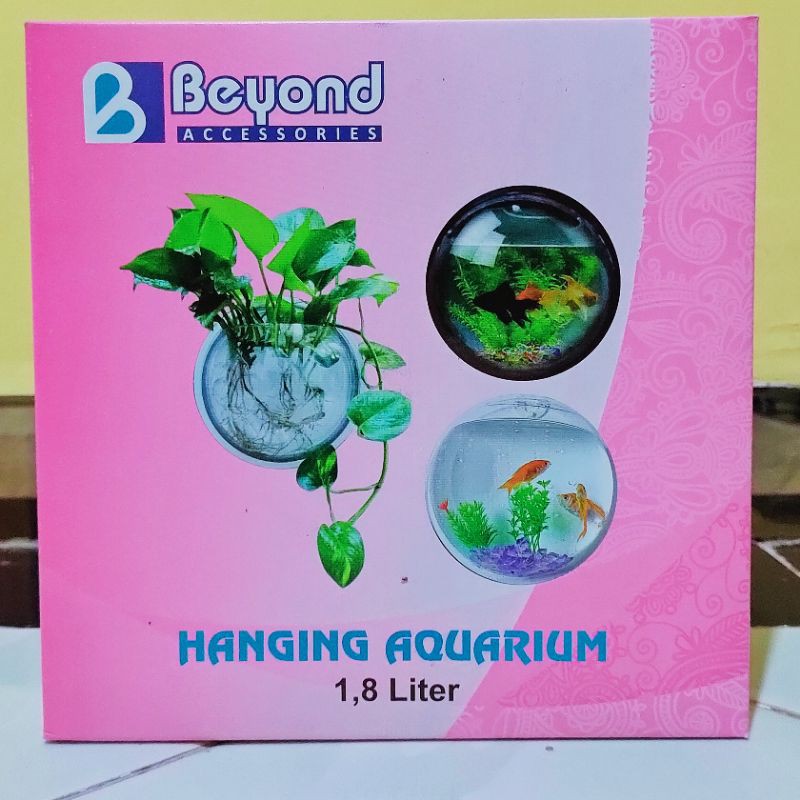 Aquarium Tempel Akuarium Dinding Tanaman,Ikan Hias Cupang Diameter 20cm