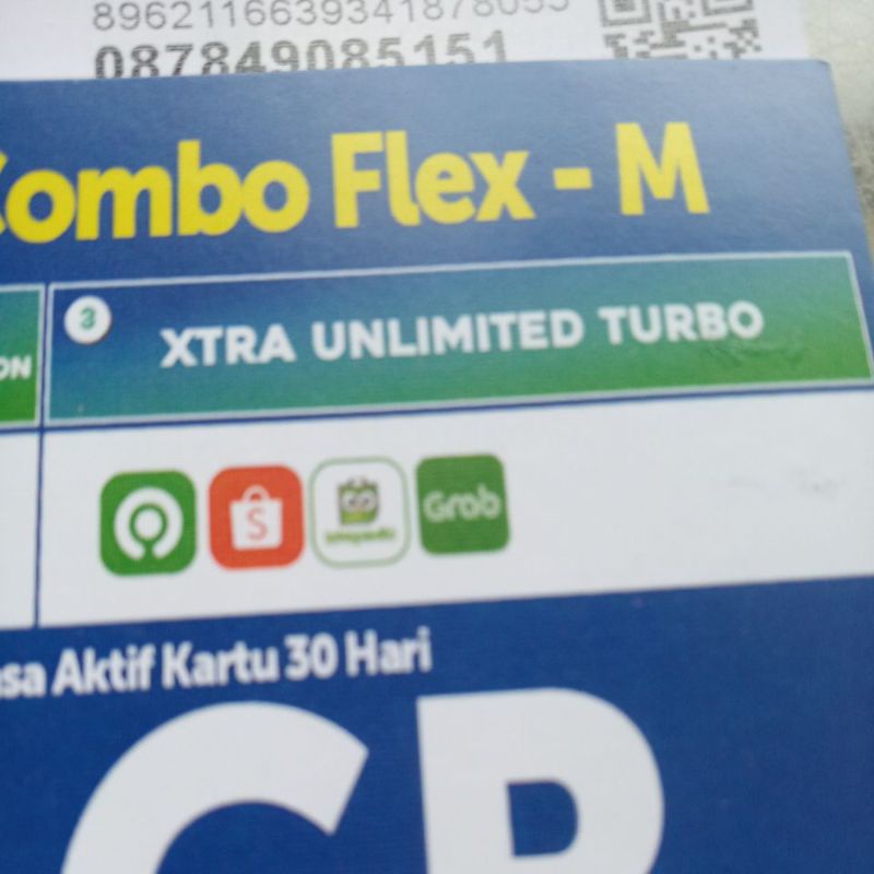 kartu perdana xl COMBO flex 8.GB (M)UNLIMITED