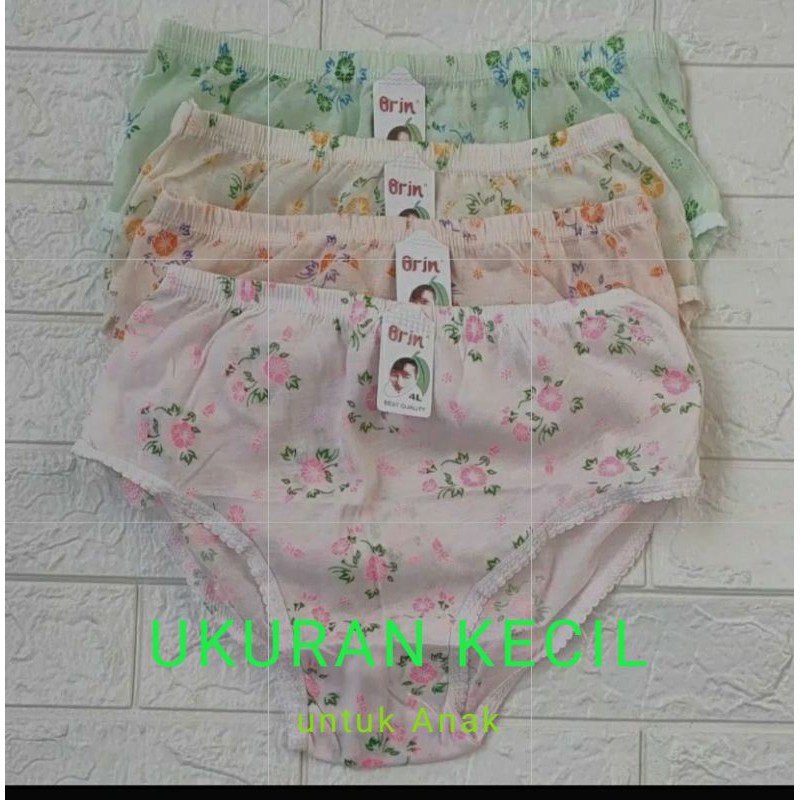 PGDA -6 Pcs CD Anak Remaja Orin M - 4L / CD ABG Murah / Celana Dalam Grosir