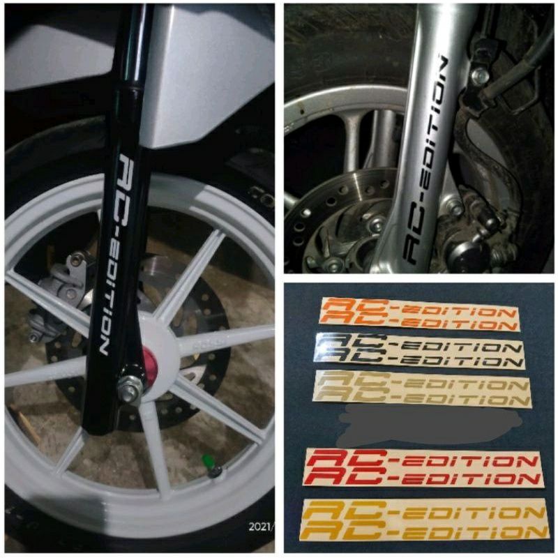 cutthing sticker RC-Edition, sticker shock depan semua motor