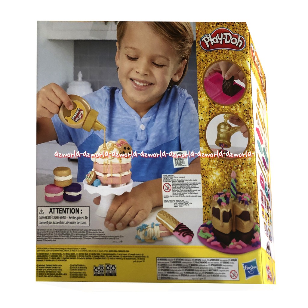 Play-Doh Gold Star Baker Playset Mainan Lilin Playdoh Membuat Kue Emas Saos Krim Kuning emas Play Doh