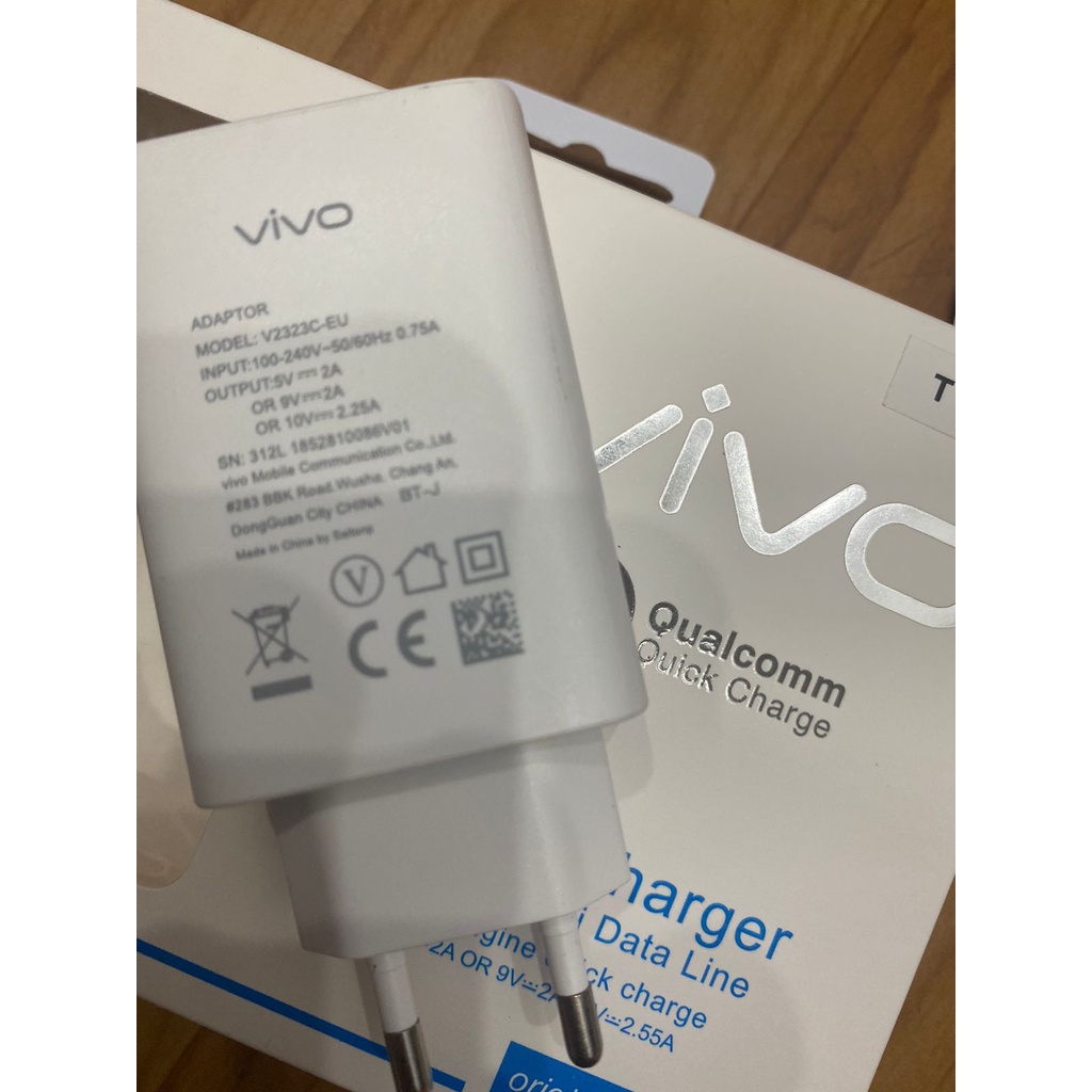 Charger Vivo Fast Charging Original 100% Tipe C v2323c-EU 33watt super