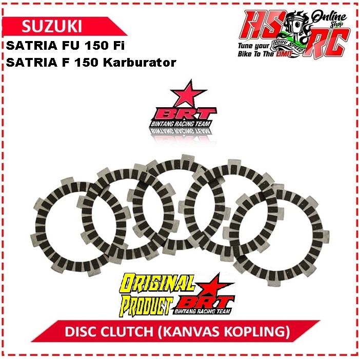 Kampas Kopling Racing BRT Suzuki Satria FU Fi 150 Injeksi SATRIA F 150 KARBURATOR Harian Balap Bore 