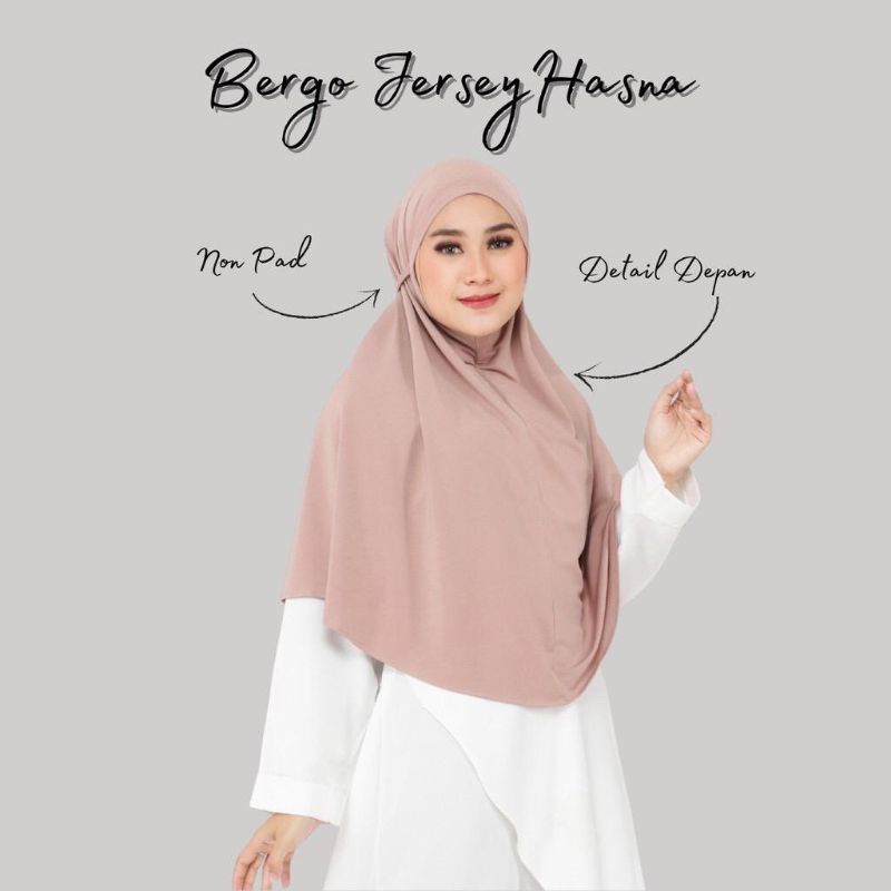 Hijab Bergo Jersey Jilbab Tali / Bergo Hasna Jersey Tali / Jilbab Jersey Terbaru / Jilbab Instan / Bergo Tali Jersey