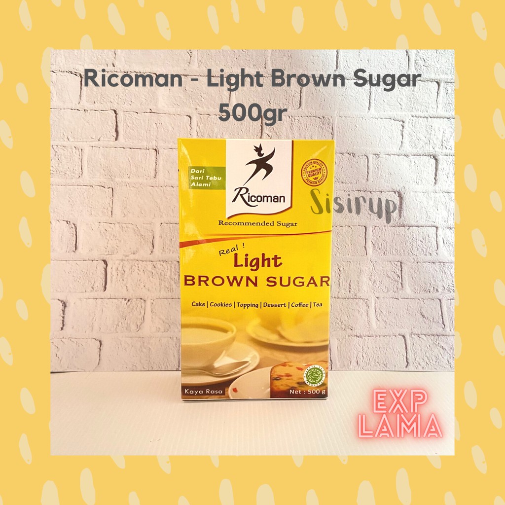 500 GR Light Brown Sugar Ricoman 500 GR / Brown Sugar / Ricoman