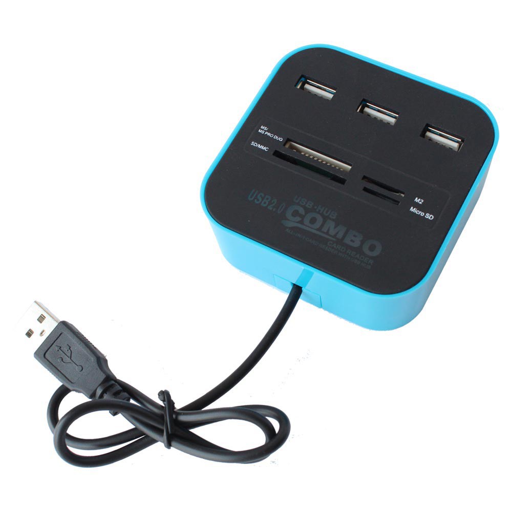 USB HUB 3 PORT DAN CARD READER 4 SLOT COMBO / USB HUB + CARD READER