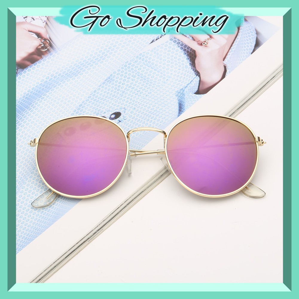 GO! 095 KACAMATA FASHION UNISEX KACA MATA PRIA WANITA SUNGLASSES BULAT ANTI SILAU COD