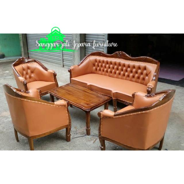 Kursi sofa lois natural jepara 3111+meja