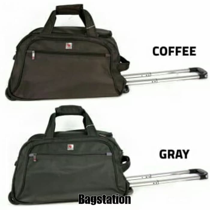 TAS CABIN KOPER TRAVEL BAG TROLLEY TROLY POLO CLASSIC RODA ORIGINAL   Hitam