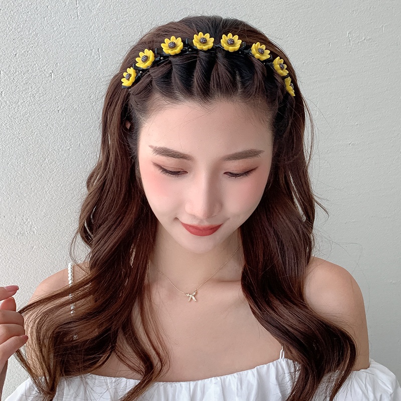 Korean Children Braided Headband for Kids Cute Sweet Face Washing Hairband Women Hair Accessories