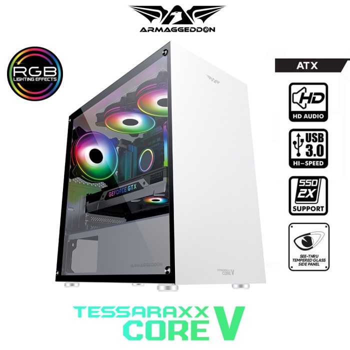 Armaggeddon Tessaraxx Core V Pro-Grade Micro-ATX Gaming PC Casing