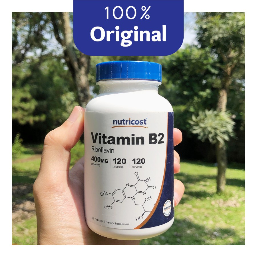 Jual Nutricost Vitamin B2 Riboflavin 400mg 120 Kapsul NO GMO