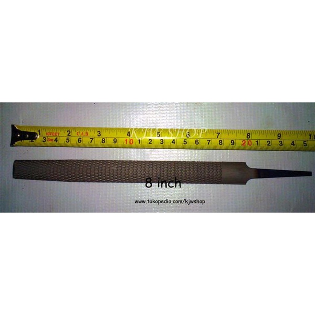 KIKIR PATAR KAYU SETENGAH BULAT KASAR INDIA ukuran 8" ( JK India )