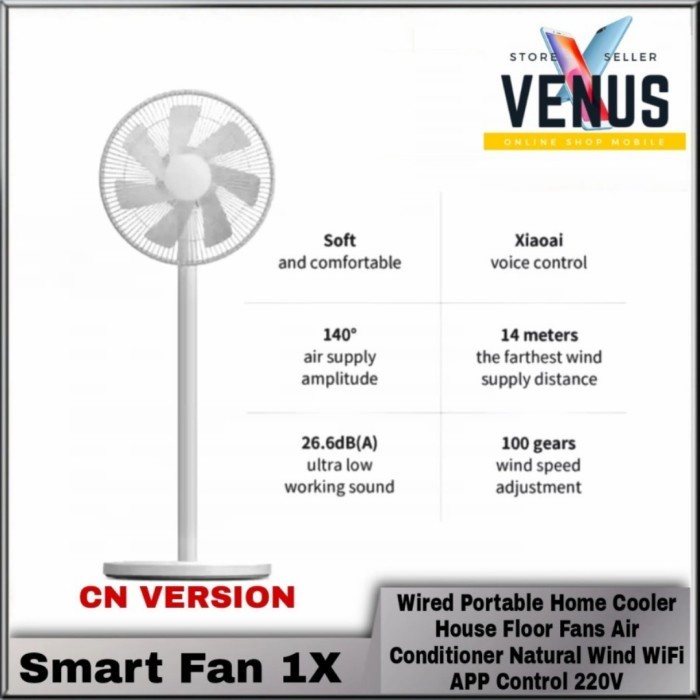 Mi Mijia Smart Standing Fan 1X DC Frequency Conversion Floor Kipas