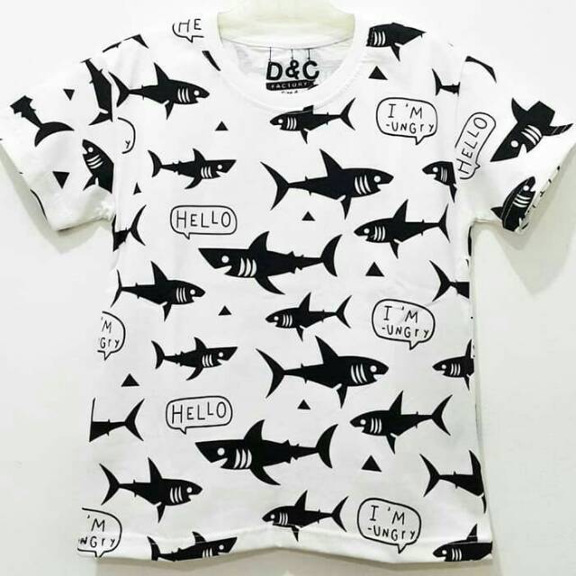 Kaos anak Hungry Shark