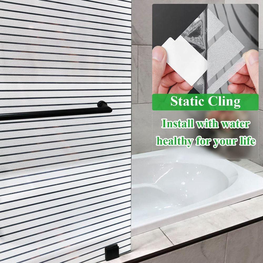 [Elegan] Jendela Privasi Film Removable Premium Static Clings Untuk Pintu Kaca Dekorasi Rumah Frosted Blinds Sticker Kaca