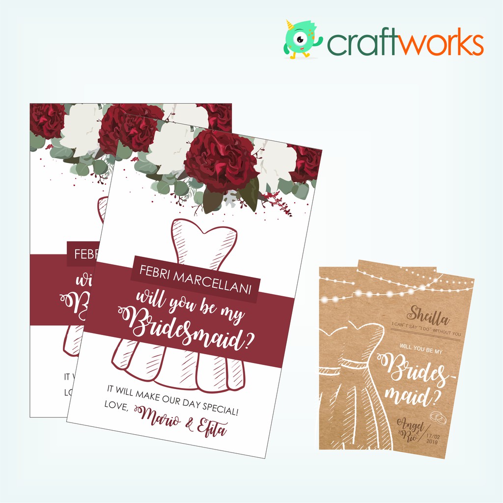 BRIDESMAID INVITATION/CARD/UNDANGAN/ATTIRE GUIDE - CUSTOM