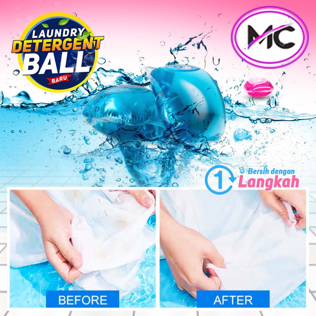 Sabun Cuci Baju Laundry Gel Ball Mesin Cuci Manual Bersih Anti Noda Praktis Murah Sekali Pakai