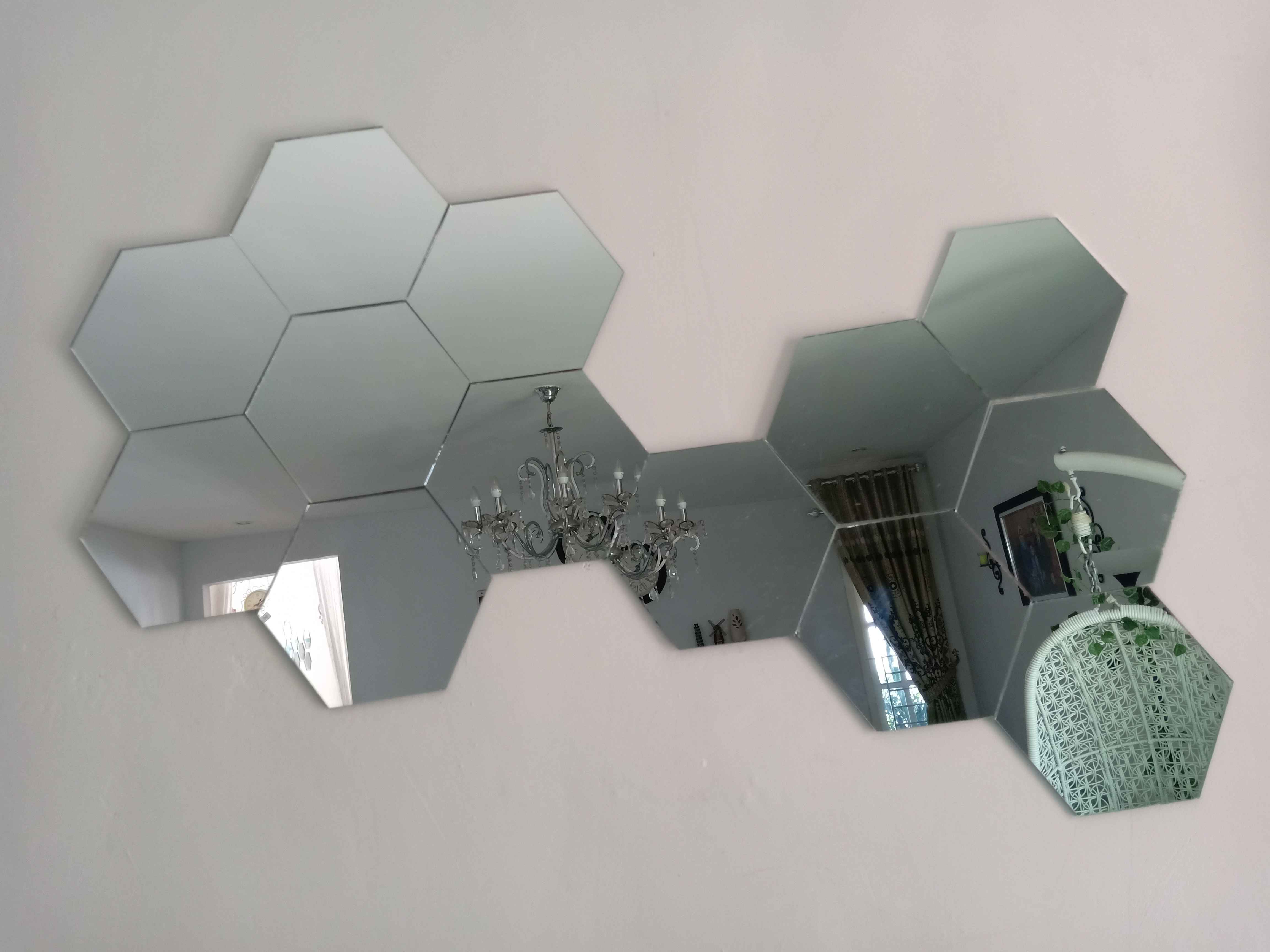 Kaca Promo.. Hexagon Mirror Tanpa Frame.. Cuman 6000.  Stok Terbatas Ya