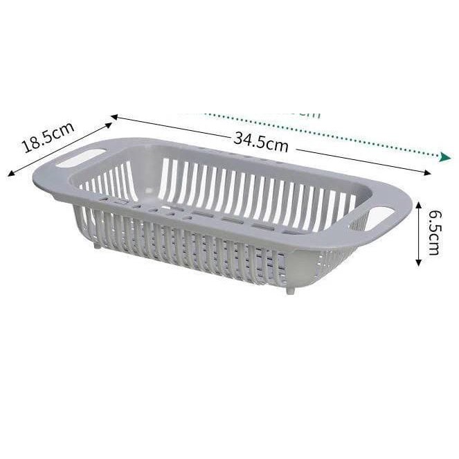 Keranjang Wastafel/Keranjang Tirisan Tiris Saringan Cuci Buah Sayur Piring Wastafel/Keranjang Portable Multifungsi