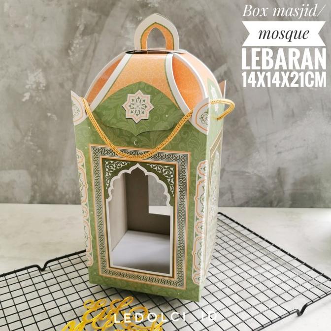 

BOX TOPLES COOKIES LEBARAN IDUL FITRI GREEN FOIL MOSQUE ledolci92 Ayo Order