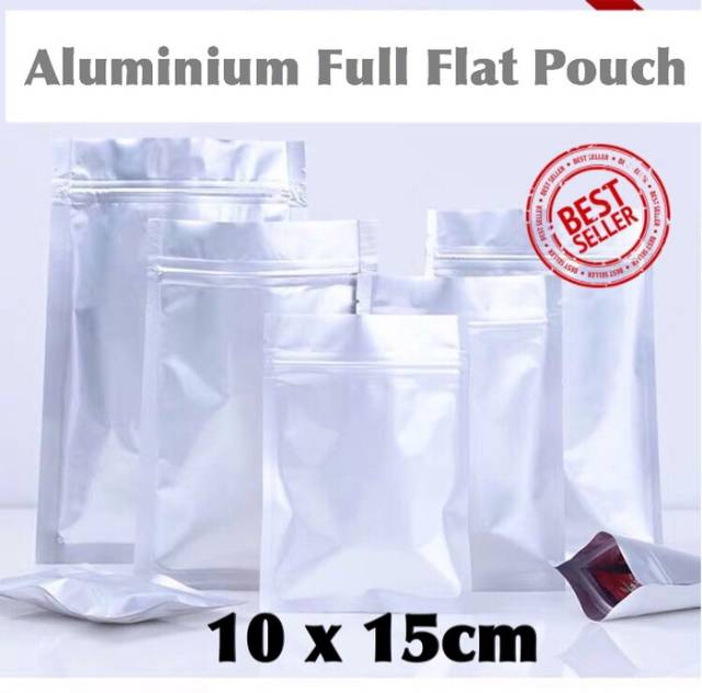 Plastik flat aluminium full | kemasan masker,kopi,bumbu, oil, sambal  plastik aluminium foil flat