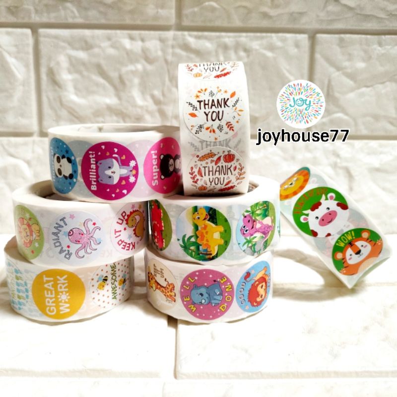 

Sticker 2,5cm Reward Anak Kartun Animal Stiker Thank You Motivasi Guru Sekolah Deco Jurnal Diary Scrapbook
