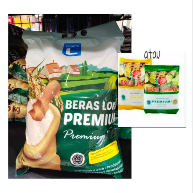 

PAKET SEMBAKO BERAS LOKAL 5KG dan GULA PASIR ROSE BRAND 1 KG