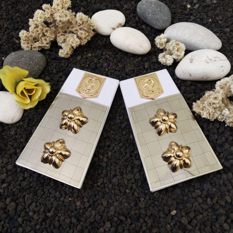 Pangkat Pdh Lurah Plat Kain Putih