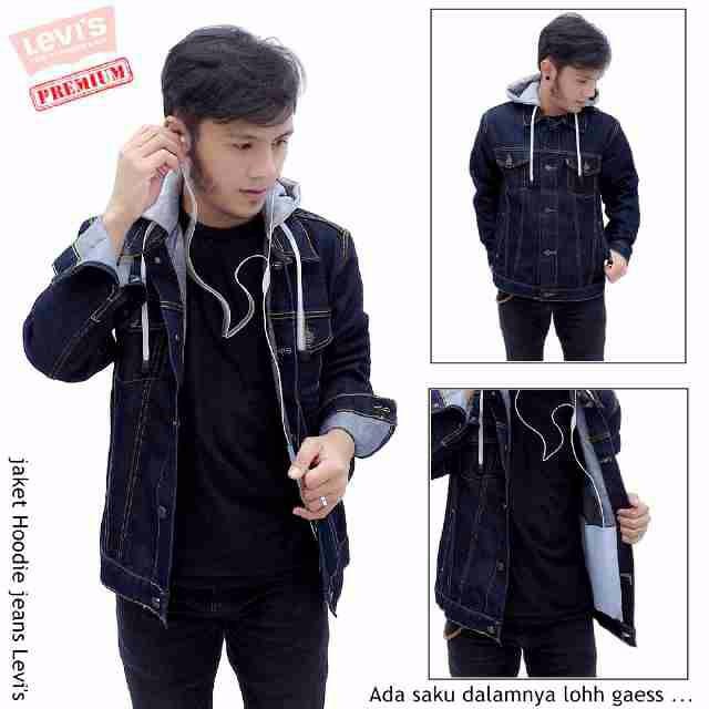 jaket jeans hoodie levis