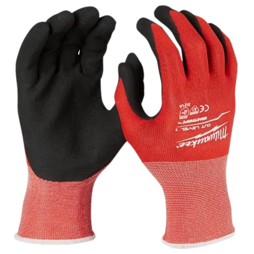 MILWAUKEE Dipped Gloves Cut Level 1 / Sarung Tangan Pelindung Kerja M (8901)