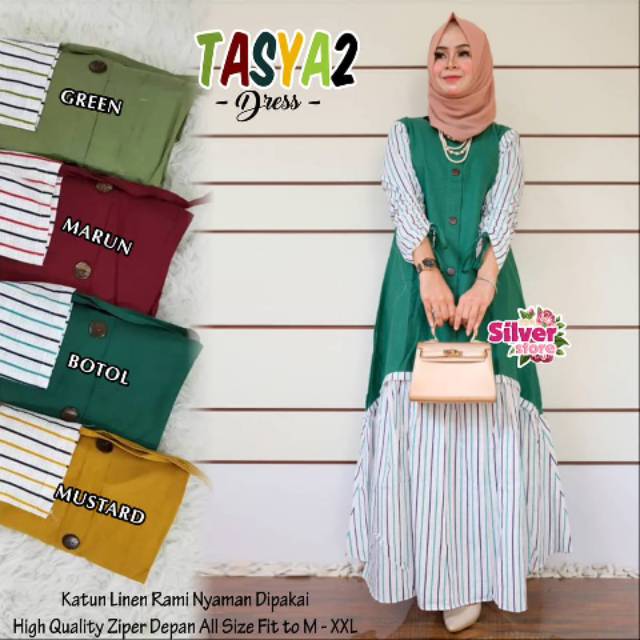 Gamis Katun Linen Rami Tasya2 Dress