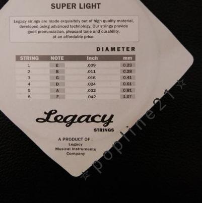 Senar Electric LEGACY A506 / Senar gitar listrik Legacy A506