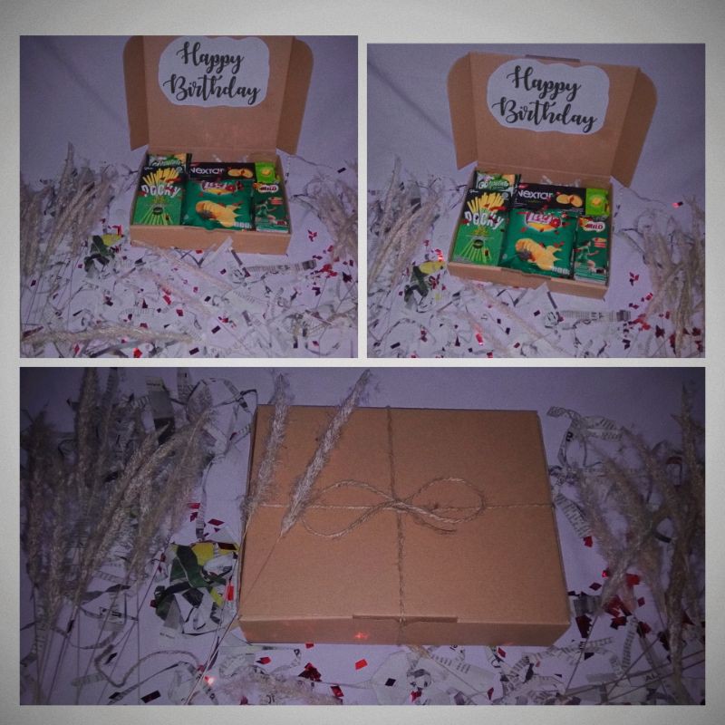 

READY] Snacks Box [Git Box, Hampers Box, Birthday, Anniversary, Box of Happiness, Kotak Kado]