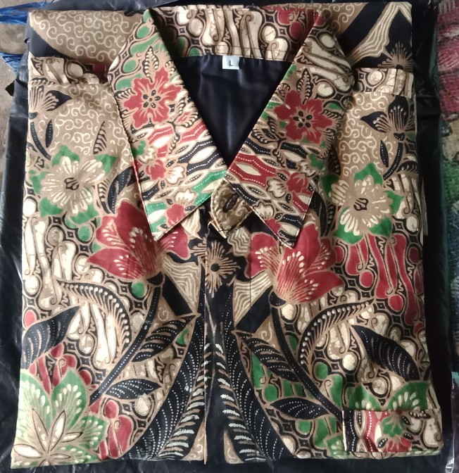 Prakha Kemeja Batik Pria Lengan Pendek Full Furing Bahan Katun Sragenan By Kanaya