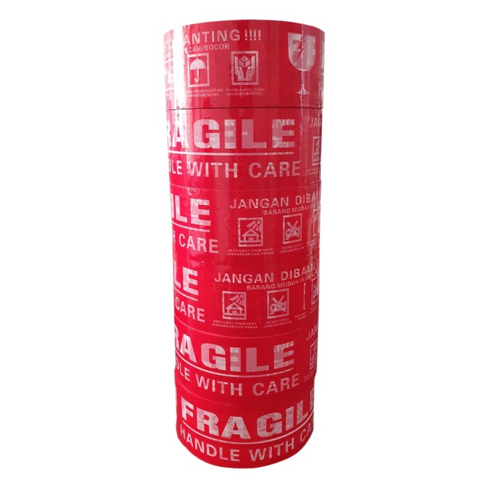 

Segera Miliki Lakban Fragile Merah Jangan Dibanting Handle With Care 48Mmx100 Meter Terlaris