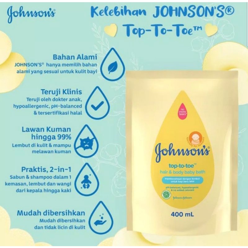 Johnsons Baby Bath Hair &amp; Body Top to Toe | 400ml