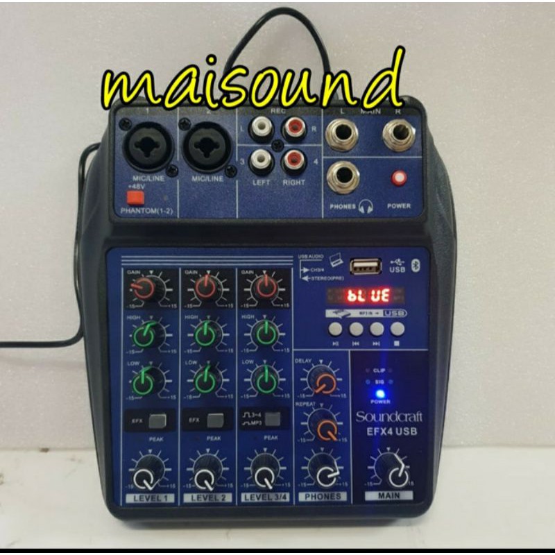 MIXER AUDIO SOUNDCRAFT EFX4 USB SOUNDCRAFT EFX4USB 4 CHANNEL BLUETOOTH