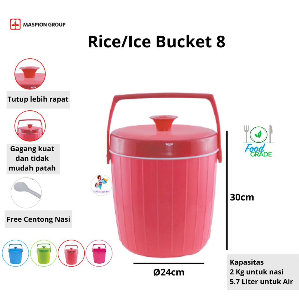 Termos Maspion Rice/Ice Bucket USA No. 8