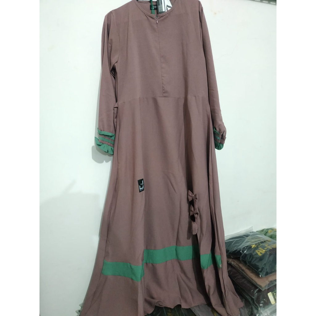 Dress ananda by annasihah berlabel premium dan gamis Aruna baju wanita syari muslimah fashion ootd