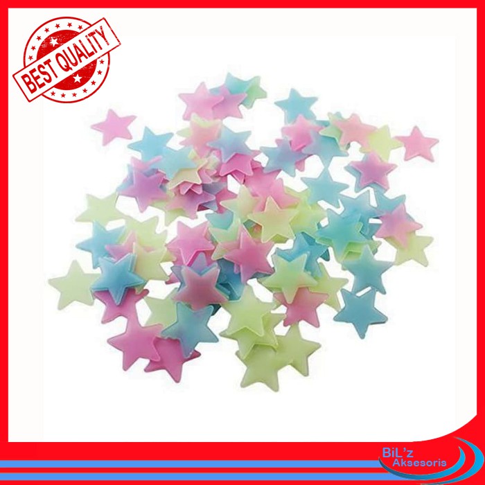 ST5 100pcs Tempelan Dinding Star Sticker Stiker Bintang 