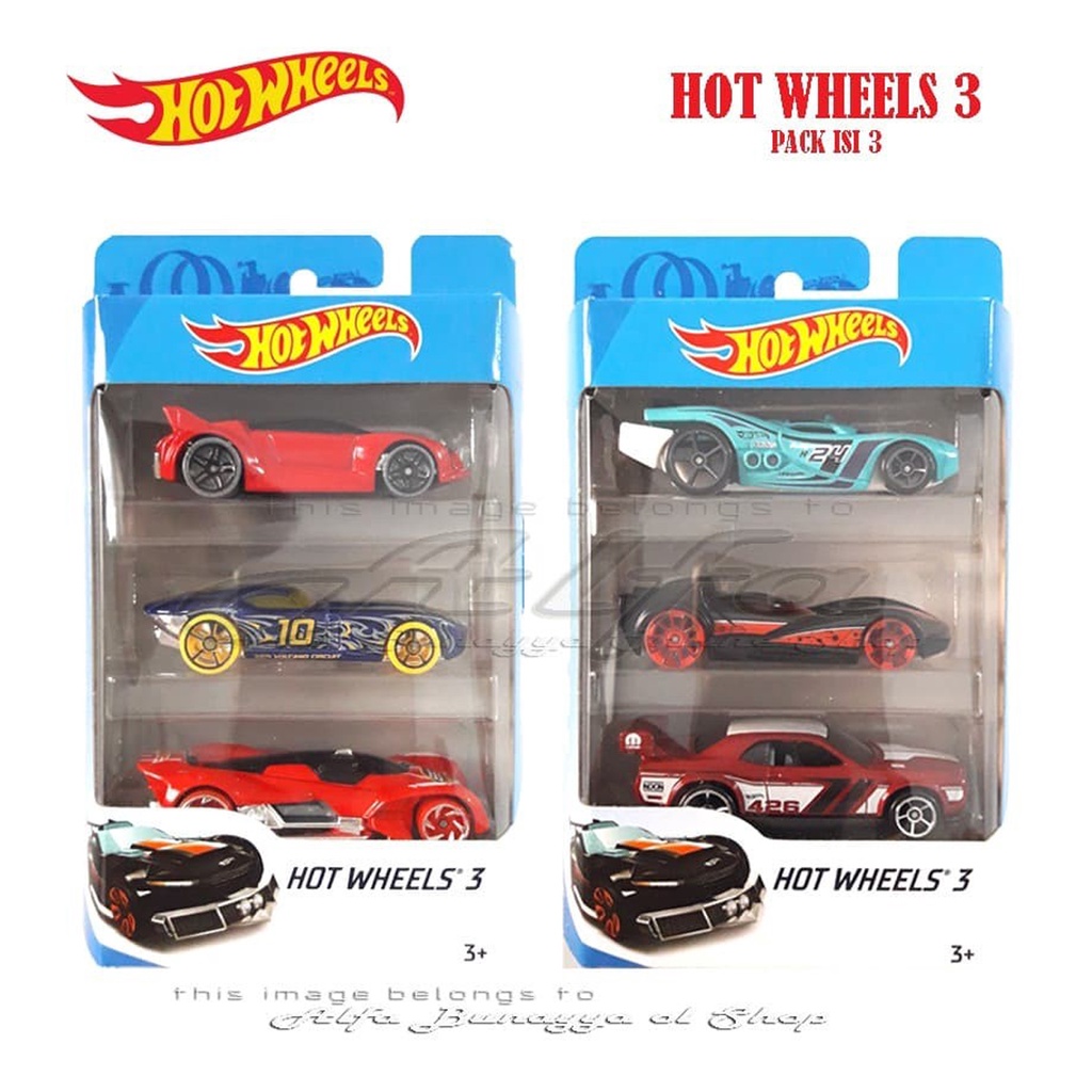 Hot Wheels 3 Cars Gift Pack - Pak Isi 3 - Mobil Random - Hotwheels Isi 3 Mobil