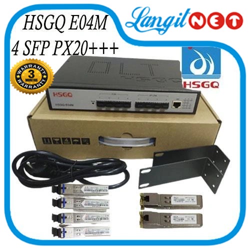HSGQ E04M OLT EPON 4 4PON with 4 SFP PX20xxx