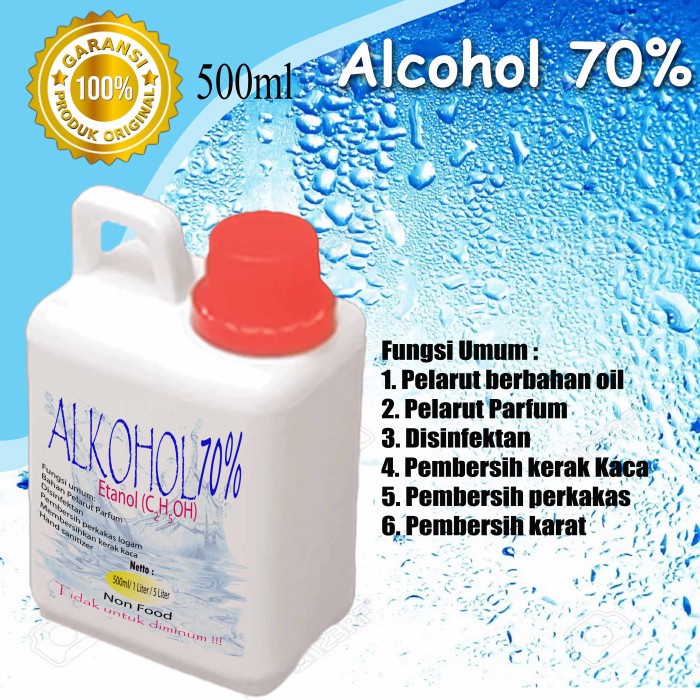 Alkohol Teknis 70% Untuk Hand sanitizer 1 Liter baru By Oke Sabuny sudah ada izin edar resmi by Oke sabun suplayer