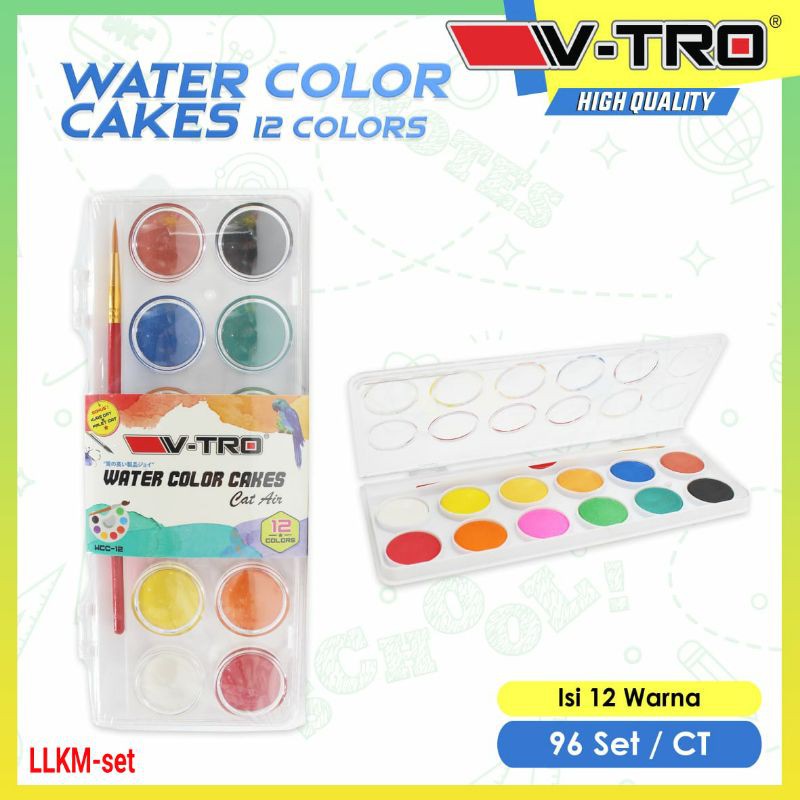 

Cat Air Watercolour Cake V-Tro 12warna