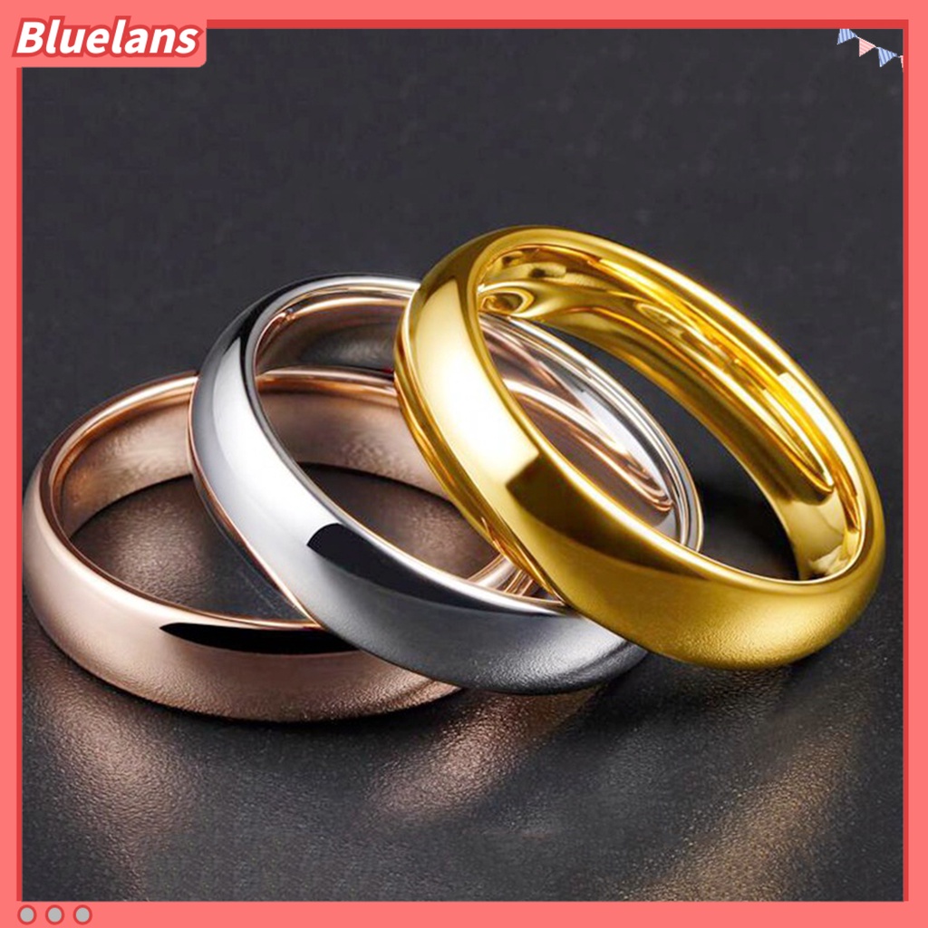 Bluelans Cincin Tunangan Desain Tipis Untuk Pasangan